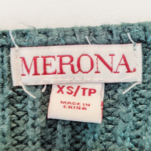 Merona crewneck knitted pullover green sweater - Picture 4 of 4